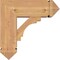 Ekena Millwork Merced Arts and Crafts Smooth Bracket w/ Offset Brace, Western Red Cedar, 7 1/2"W x 20"D x 20"H BKT0806X20X20MRC03SWR - alternate 3